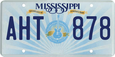 MS license plate AHT878