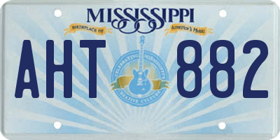 MS license plate AHT882