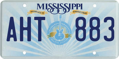MS license plate AHT883