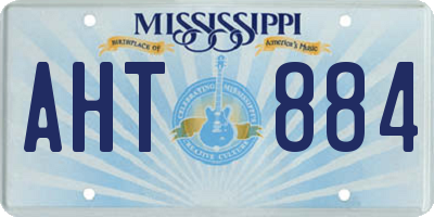 MS license plate AHT884