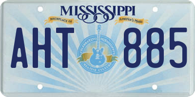 MS license plate AHT885