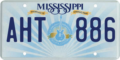 MS license plate AHT886