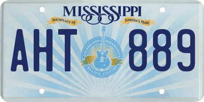 MS license plate AHT889