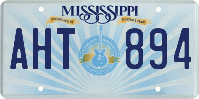 MS license plate AHT894