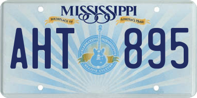 MS license plate AHT895