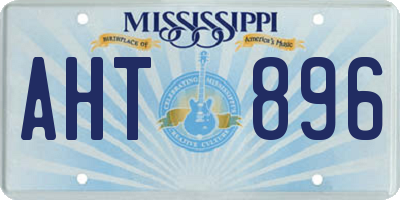 MS license plate AHT896