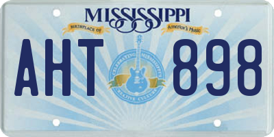 MS license plate AHT898