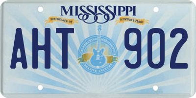 MS license plate AHT902