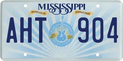 MS license plate AHT904