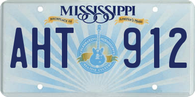 MS license plate AHT912