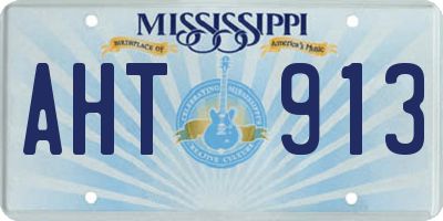 MS license plate AHT913