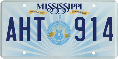 MS license plate AHT914