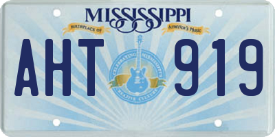 MS license plate AHT919