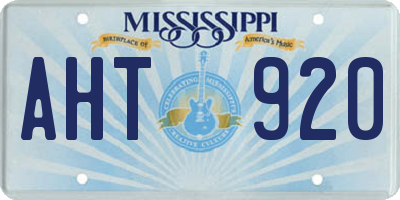 MS license plate AHT920