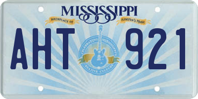 MS license plate AHT921