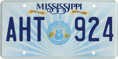 MS license plate AHT924