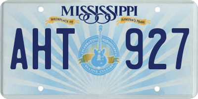 MS license plate AHT927