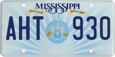 MS license plate AHT930