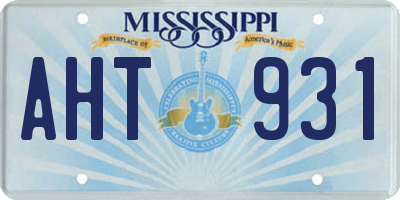 MS license plate AHT931