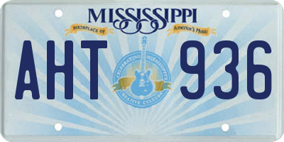 MS license plate AHT936