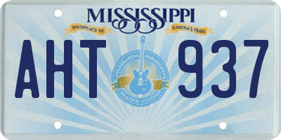 MS license plate AHT937