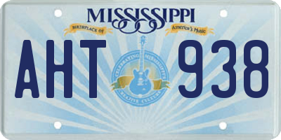 MS license plate AHT938