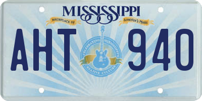 MS license plate AHT940