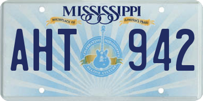 MS license plate AHT942