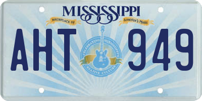 MS license plate AHT949