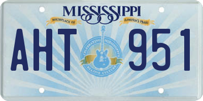 MS license plate AHT951