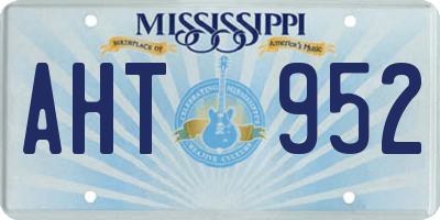 MS license plate AHT952