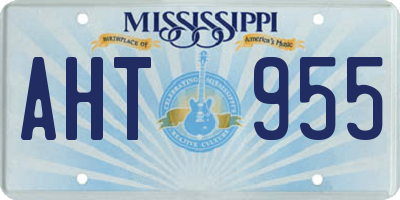 MS license plate AHT955
