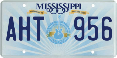 MS license plate AHT956