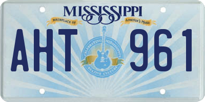 MS license plate AHT961