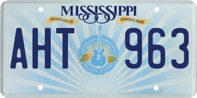 MS license plate AHT963
