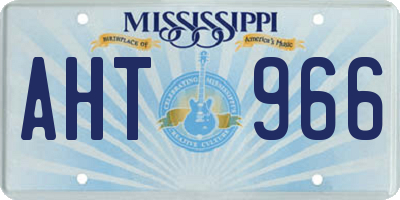 MS license plate AHT966