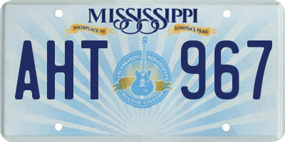 MS license plate AHT967