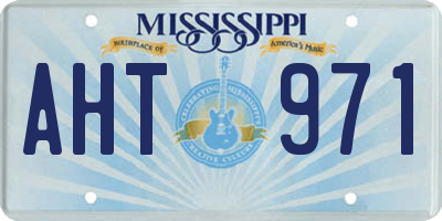 MS license plate AHT971