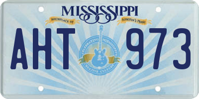 MS license plate AHT973