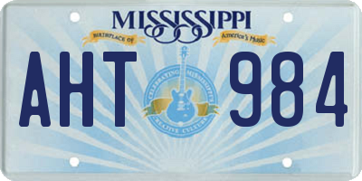 MS license plate AHT984