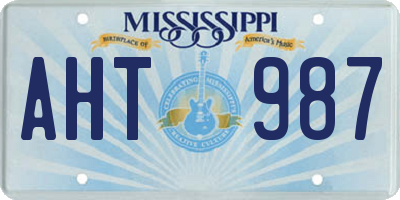 MS license plate AHT987