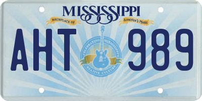 MS license plate AHT989