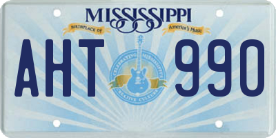 MS license plate AHT990