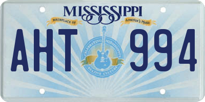MS license plate AHT994