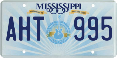 MS license plate AHT995