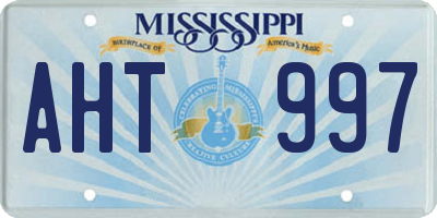 MS license plate AHT997