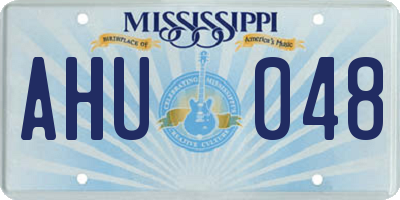 MS license plate AHU048