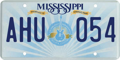 MS license plate AHU054