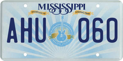 MS license plate AHU060