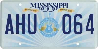MS license plate AHU064